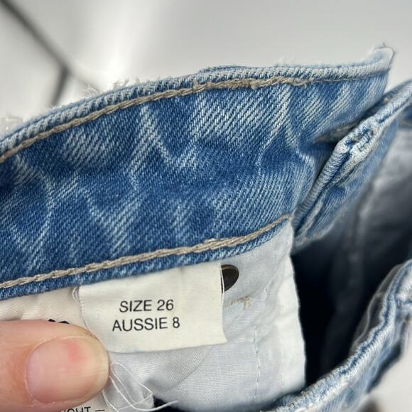 Rolla's Women's Original High Rise Straight Jeans Raw Hem - Light Wash - 26 - Picture 6 of 8